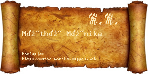 Máthé Mónika névjegykártya