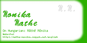 monika mathe business card