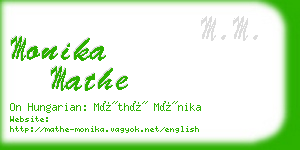 monika mathe business card